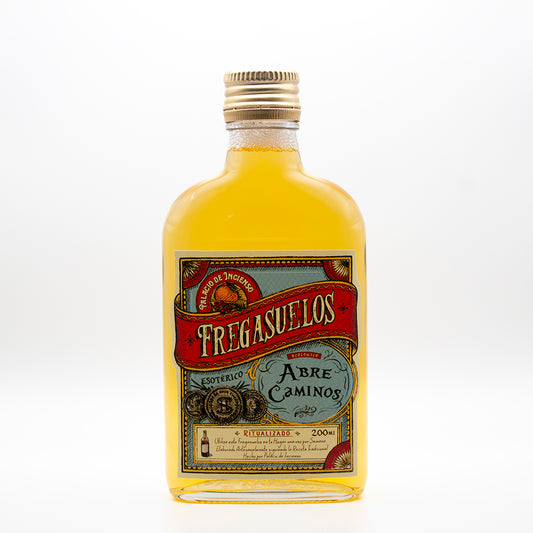 Friegasuelos esotérico abre caminos color naranja