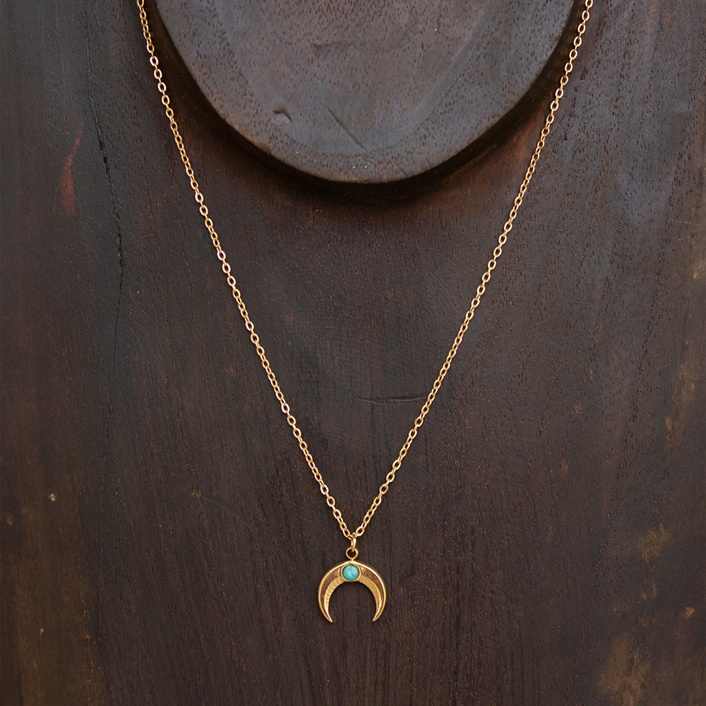 COLGANTE LUNA INVERTIDA MOD.1 ACERO DORADO