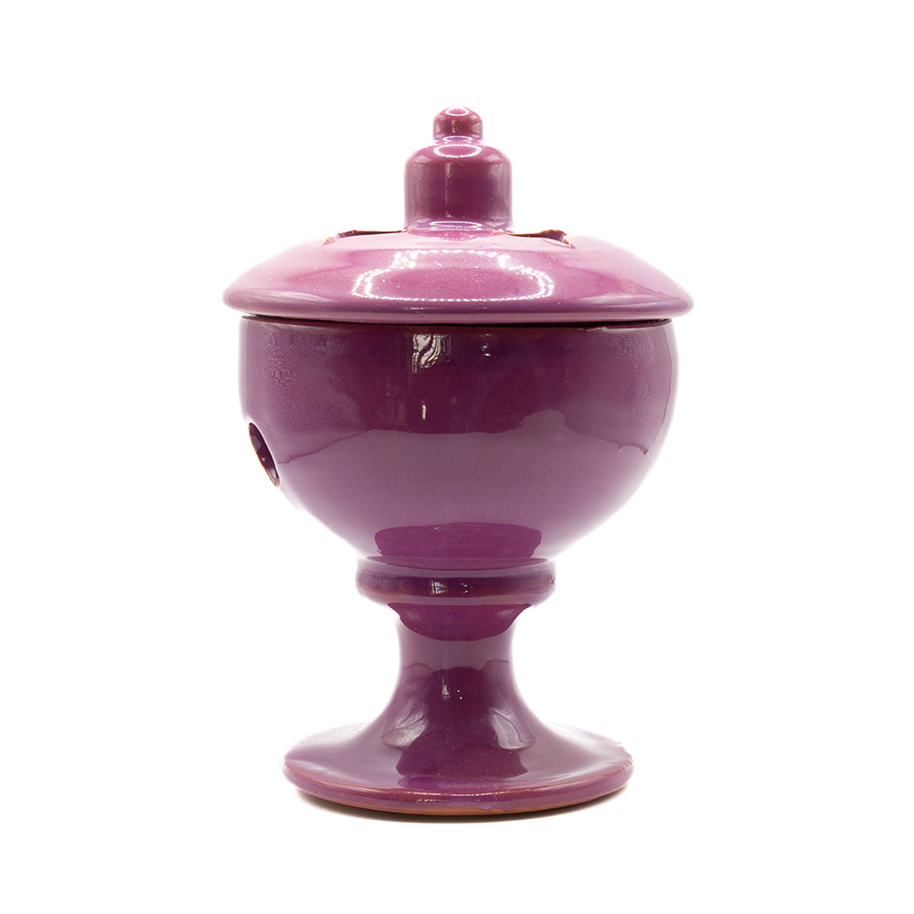 INCENSARIO CÁLIZ ESMALTADO MORADO