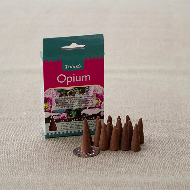 Incienso en cono Opium en caja para atracción y limpieza energética
