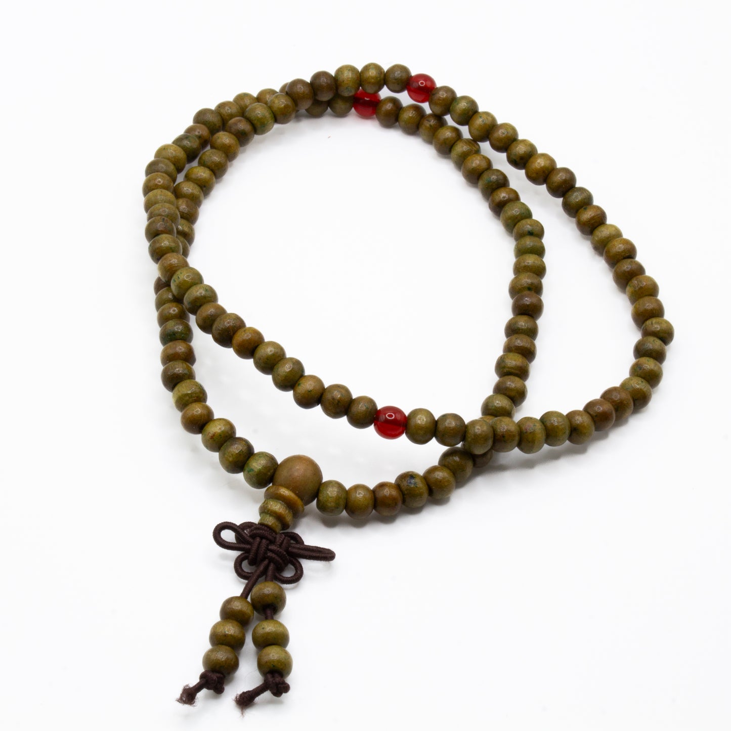 JAPA MALA BUDISTA 108 CUENTAS DE MADERA COLOR VERDE