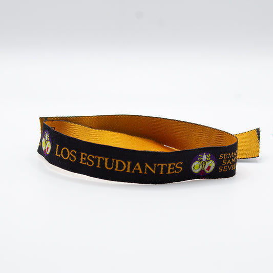 PULSERA DE TELA BORDADA LOS ESTUDIANTES