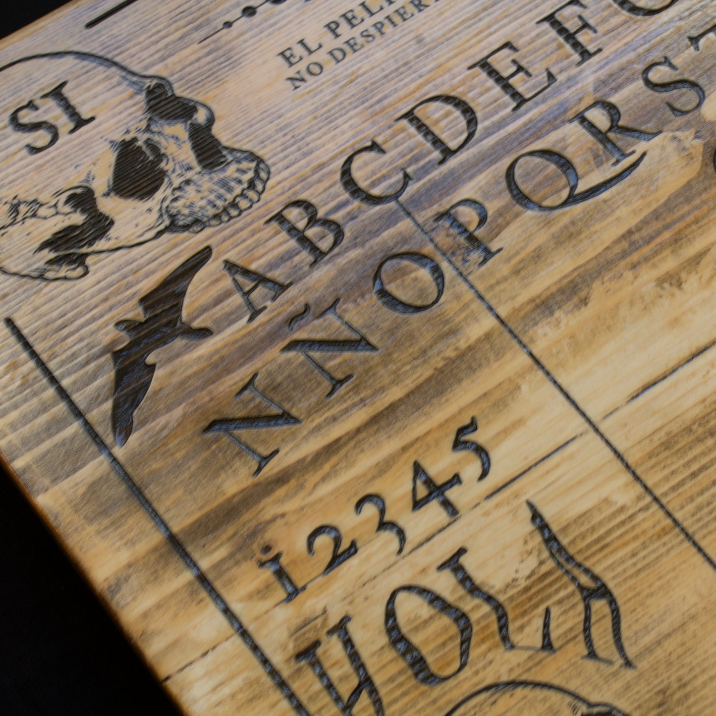 TABLERO OUIJA ARTESANAL EN MADERA DE ABETO MACIZA HECHA A MANO