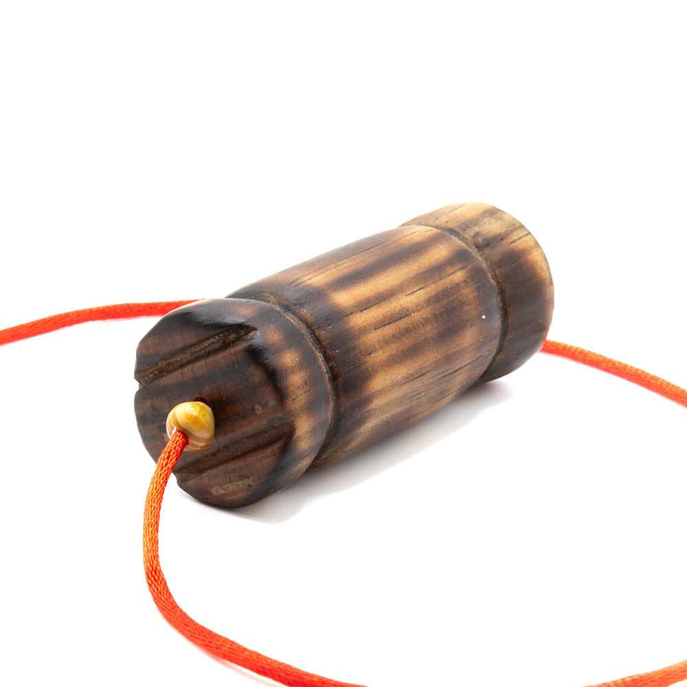 PÉNDULO DE MADERA QUEMADA