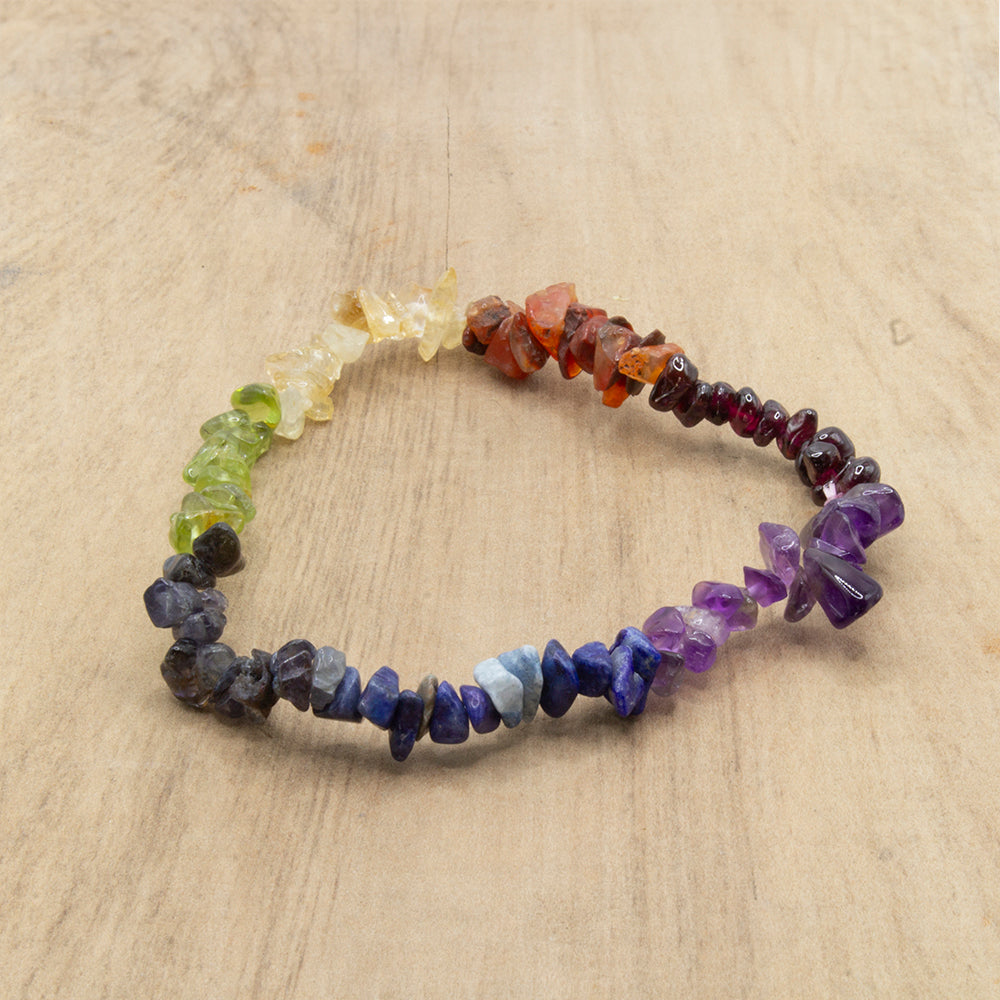 PULSERA PIEDRAS CHIPS 7 CHAKRAS