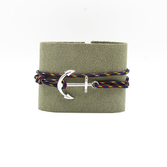 PULSERA ANCLA AZUL MARINO
