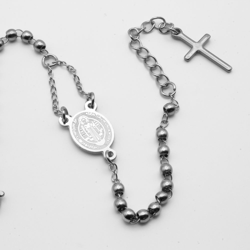 PULSERA CRUZ DE SAN BENITO Y CRUZ CRISTIANA