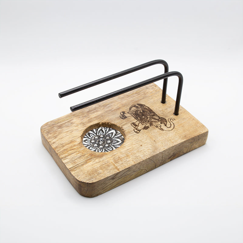 SOPORTE QUEMADOR PARA PALO SANTO DE MADERA NATURAL – EQUILIBRIO, LIMPIEZA Y ARMONÍA EN TUS RITUALES
