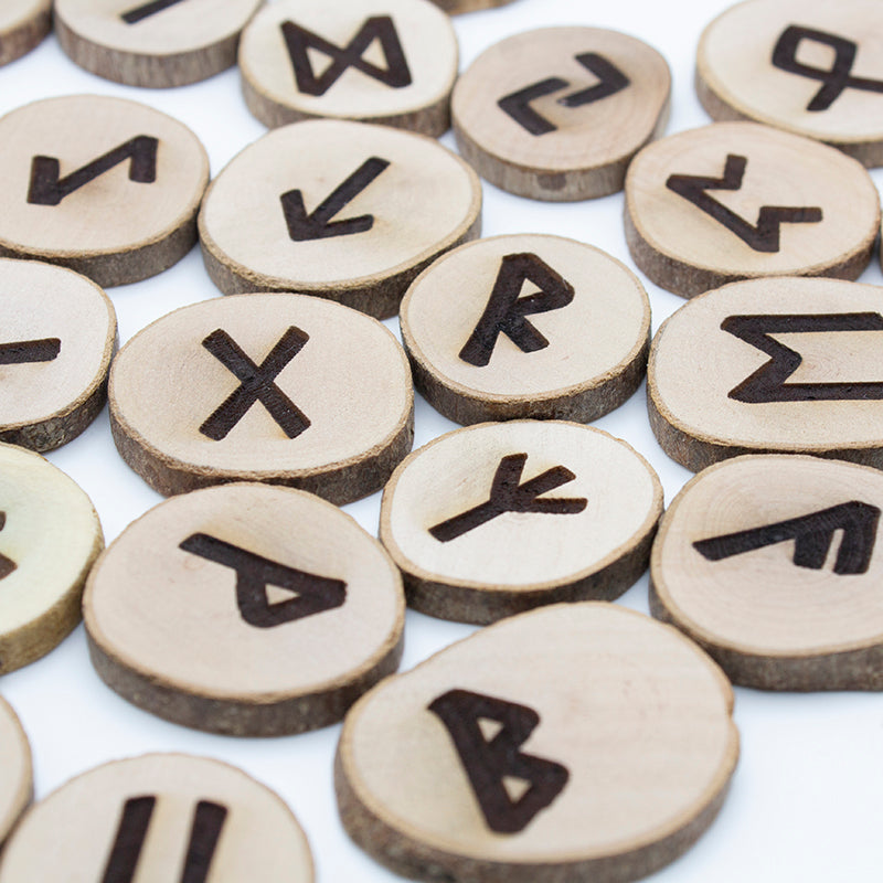 RUNAS VIKINGAS DE MADERA GRABADA - AUTÉNTICAS RUNAS ESOTÉRICAS PARA RITUALES