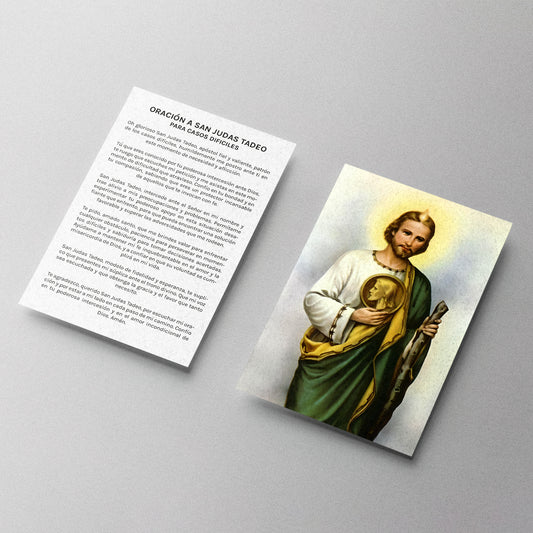 ESTAMPA SAN JUDAS TADEO CON ORACIÓN PARA CASOS DIFÍCILES