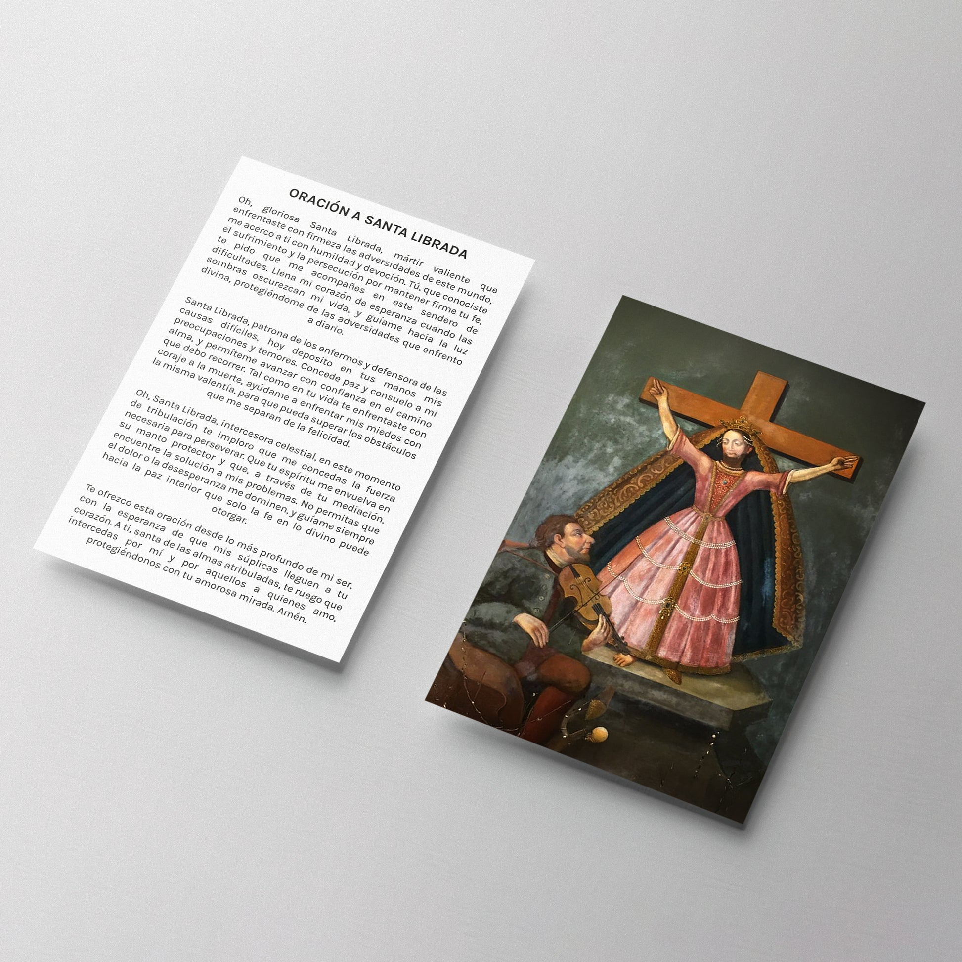 Estampa de Santa Librada de alta calidad para protección espiritual y guía