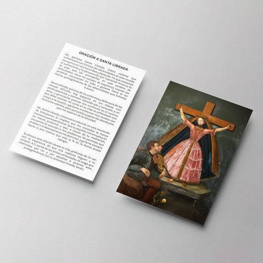 Estampa de Santa Librada de alta calidad para protección espiritual y guía