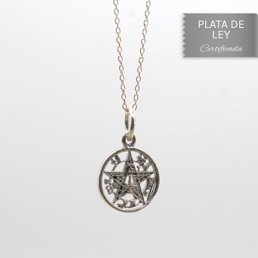 COLGANTE TETRAGRÁMATON EN PLATA DE LEY