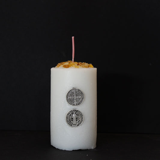 VELÓN AMULETO CRUZ DE SAN BENITO