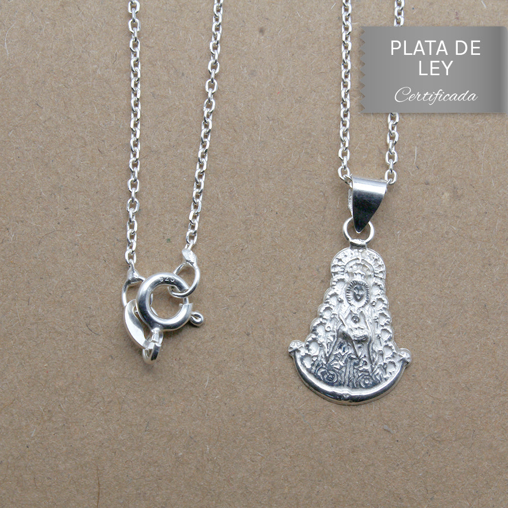 COLGANTE VIRGEN DEL ROCÍO EN PLATA DE LEY