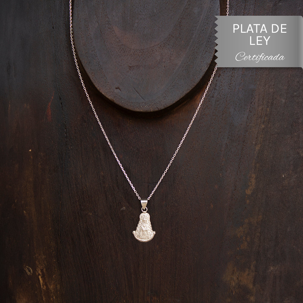 COLGANTE VIRGEN DEL ROCÍO EN PLATA DE LEY