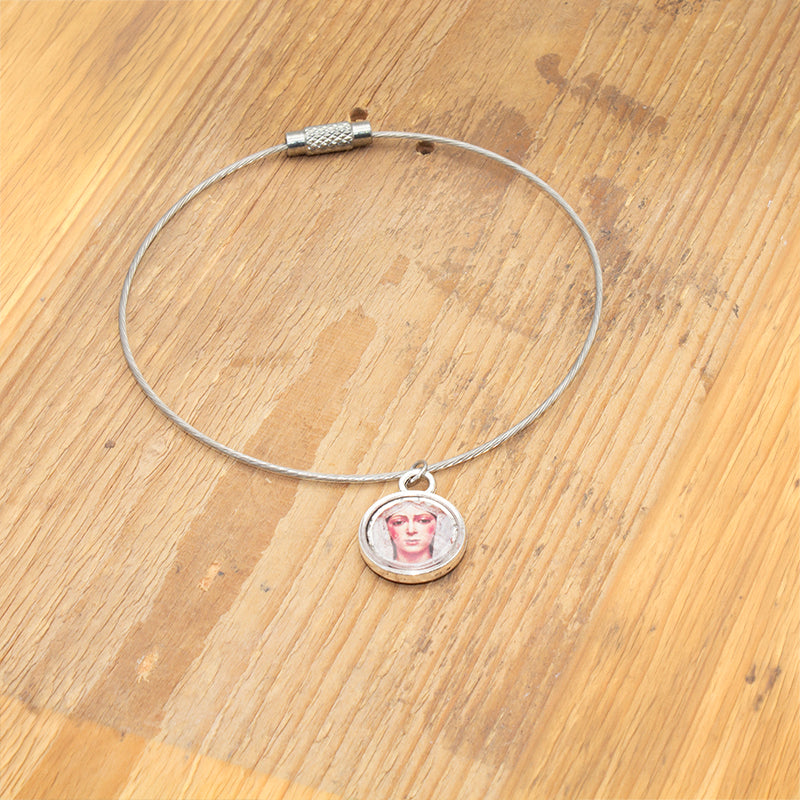 PULSERA ACERO INOX. ESPERANZA MACARENA CAMAFEO