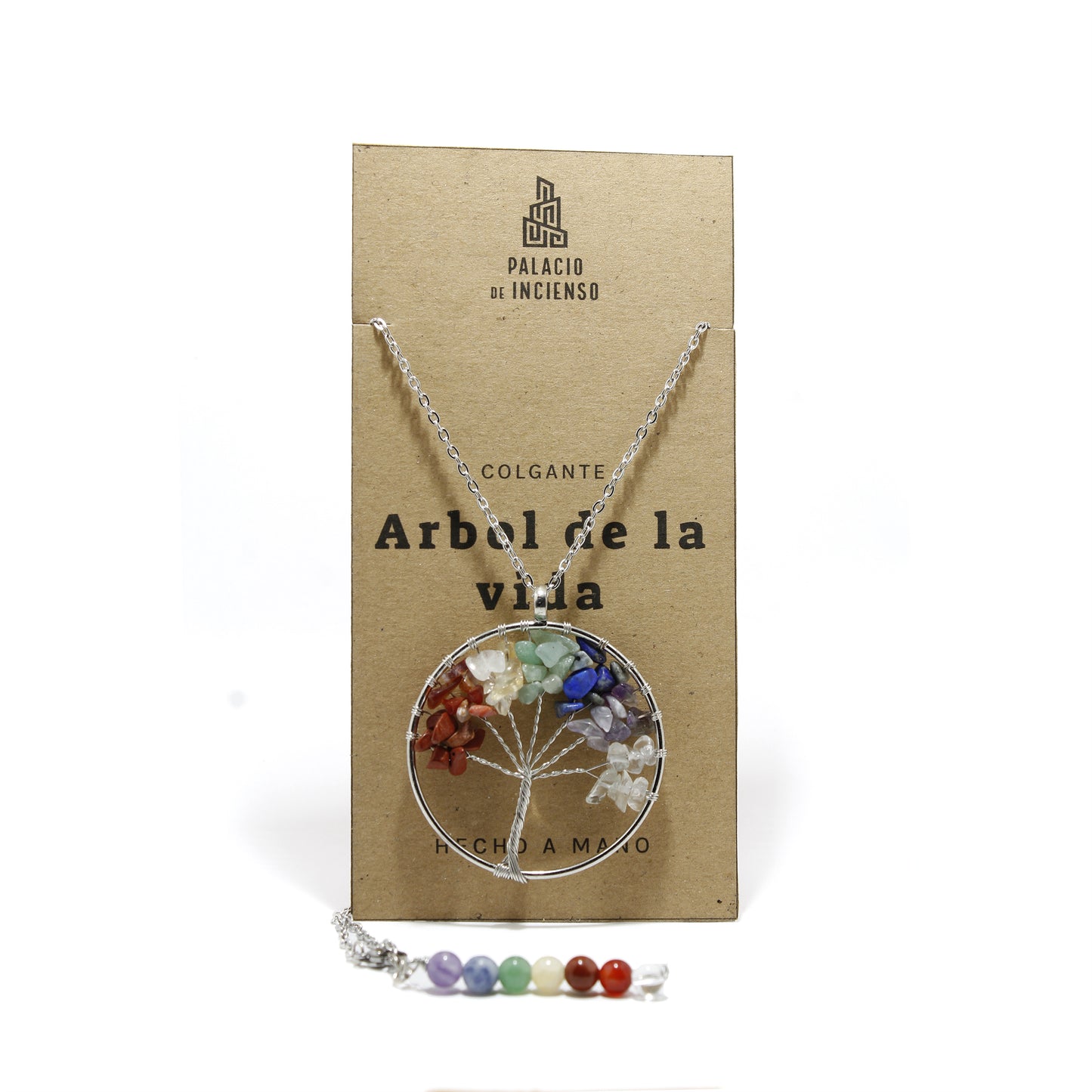 COLGANTE ÁRBOL DE LA VIDA CON PIEDRAS PRECIOSAS