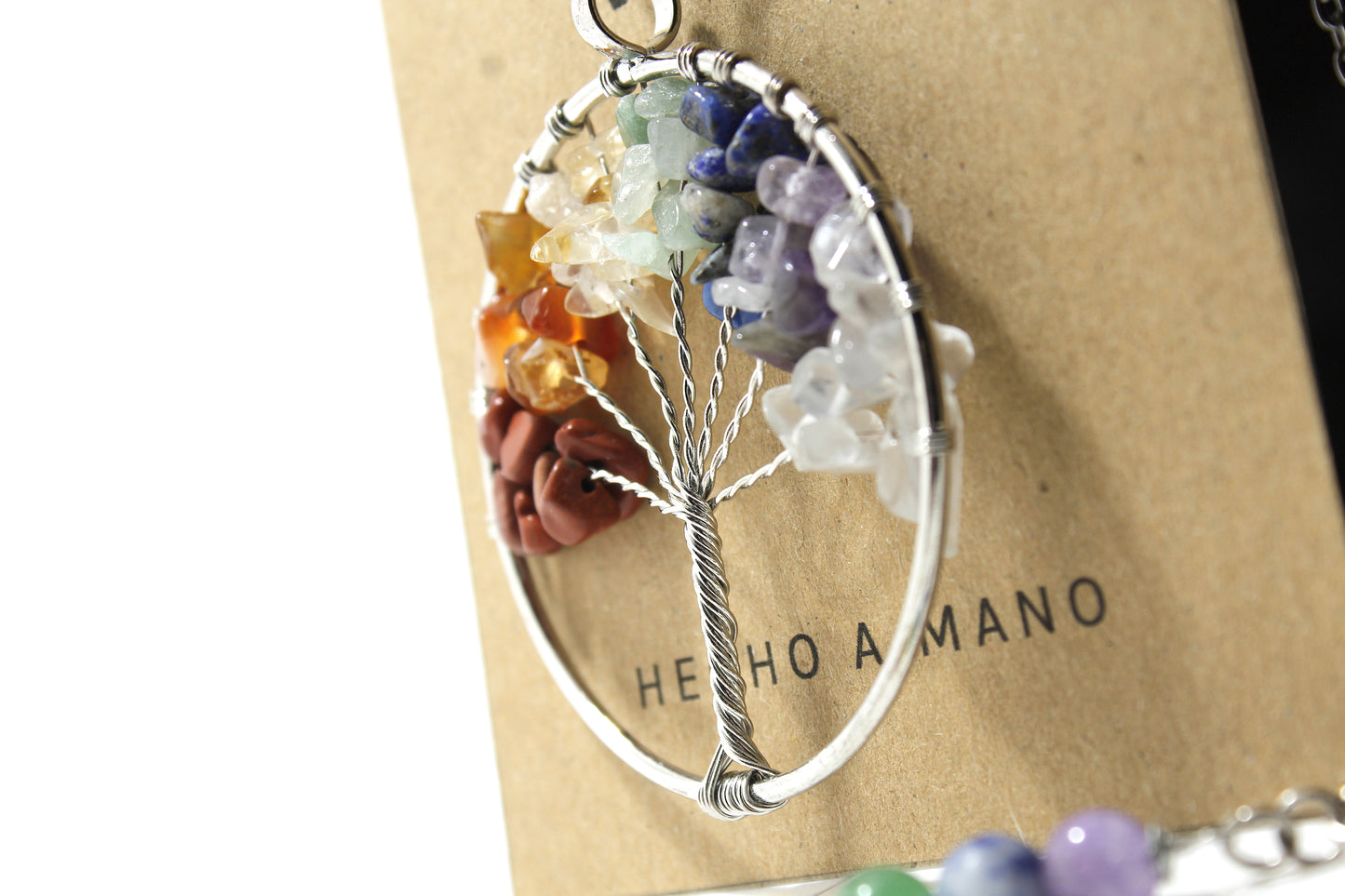 COLGANTE ÁRBOL DE LA VIDA CON PIEDRAS PRECIOSAS