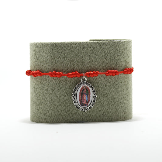 PULSERA 7 NUDOS VIRGEN DE GUADALUPE CAMAFEO