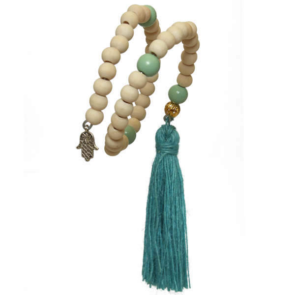 PULSERA MALA 45 CUENTAS MANO DE FÁTIMA