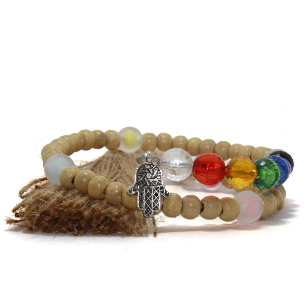PULSERA MALA 45 CUENTAS Y SIETE CHAKRAS