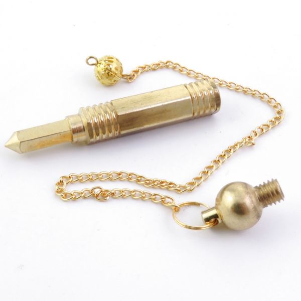 PÉNDULO DE METAL DORADO