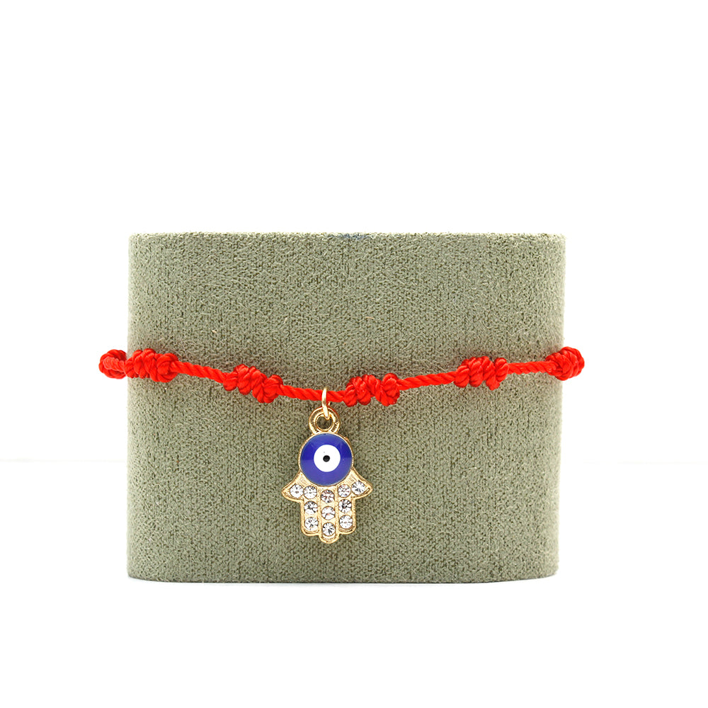 PULSERA 7 NUDOS MANO DE FÁTIMA Y OJO TURCO