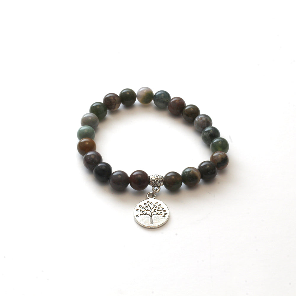 PULSERA ÁGATA INDIA Y ÁRBOL DE LA VIDA