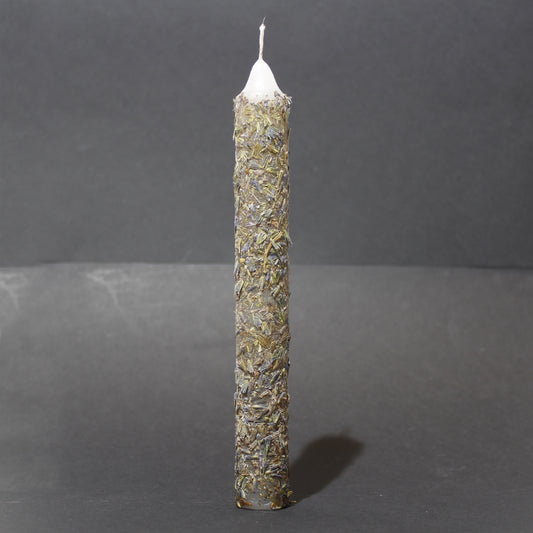 VELA HERBÓREA DE LAVANDA, LIMPIAR MALAS ENERGÍAS