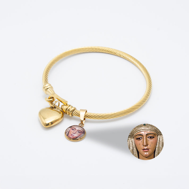 PULSERA ACERO INOX. DORADO ESPERANZA DE TRIANA