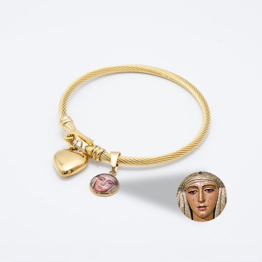 PULSERA ACERO INOX. DORADO ESPERANZA DE TRIANA