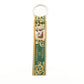 Amuleto llavero de tela bordada Virgen Esperanza de Triana Sevilla – accesorio cofrade de devoción