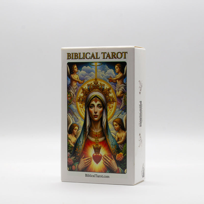 Tarot Bíblico Biblical Tarot con ilustraciones inspiradas en historias y personajes bíblicos.