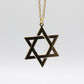 COLGANTE ESTRELLA DE DAVID EN ACERO INOX. DORADO