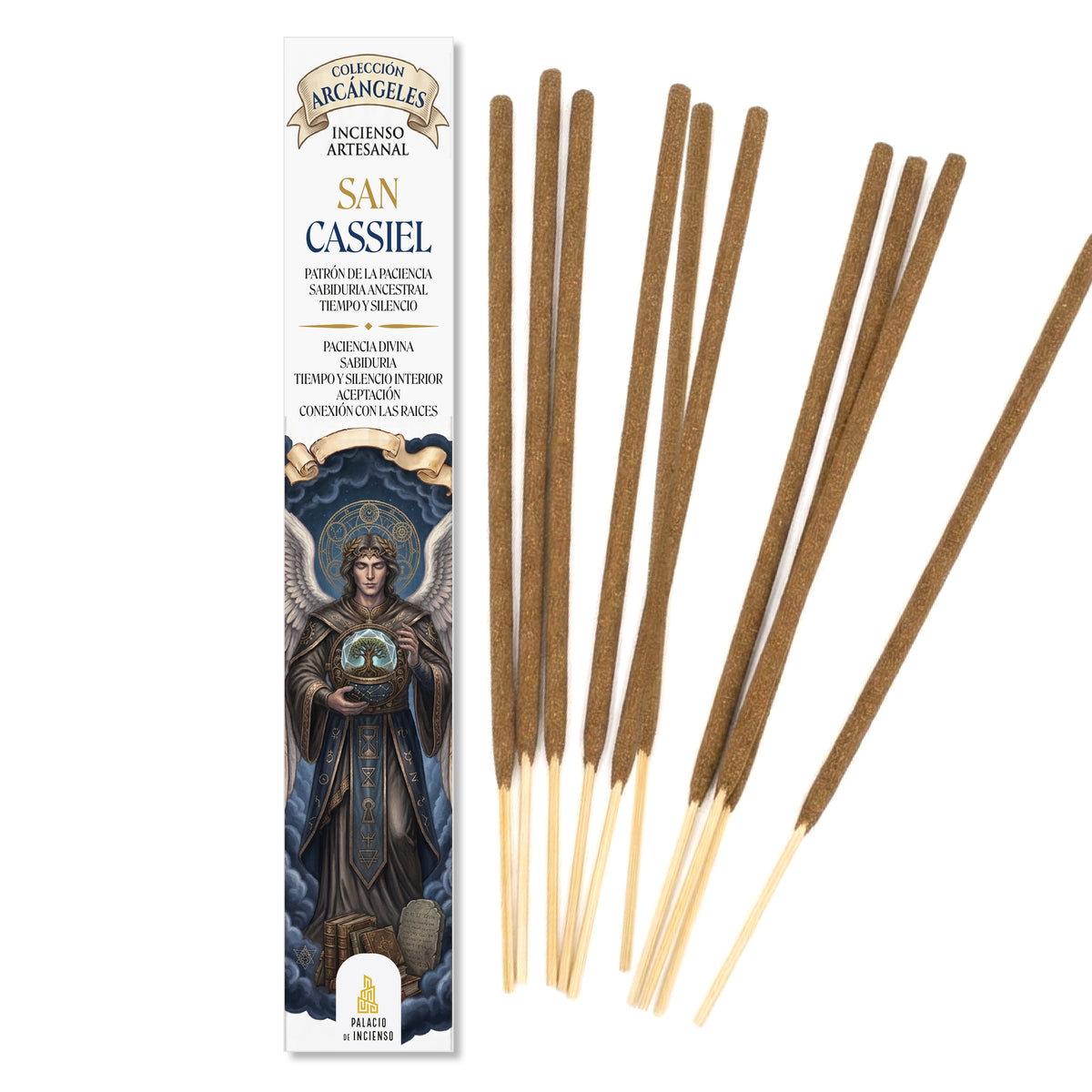 Incienso San Cassiel Arcángel para el karma, la paciencia y el silencio interior.