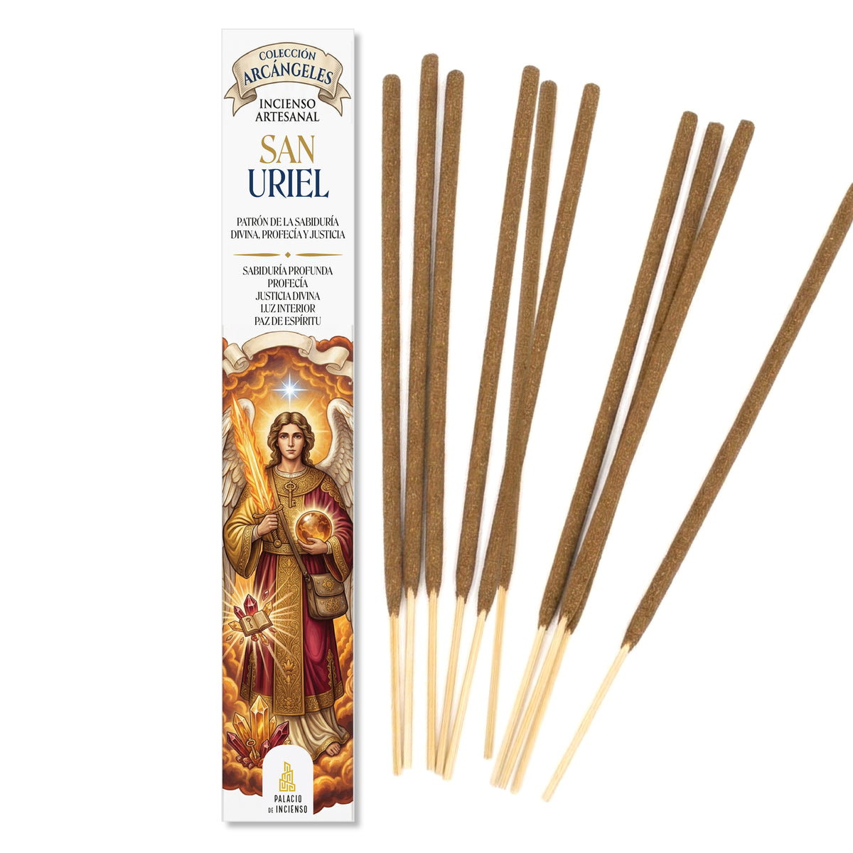 Incienso San Uriel Arcángel para la sabiduría, abundancia y prosperidad económica.
