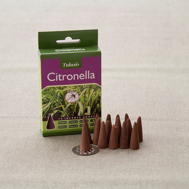 Incienso en cono de citronela para protección y meditación