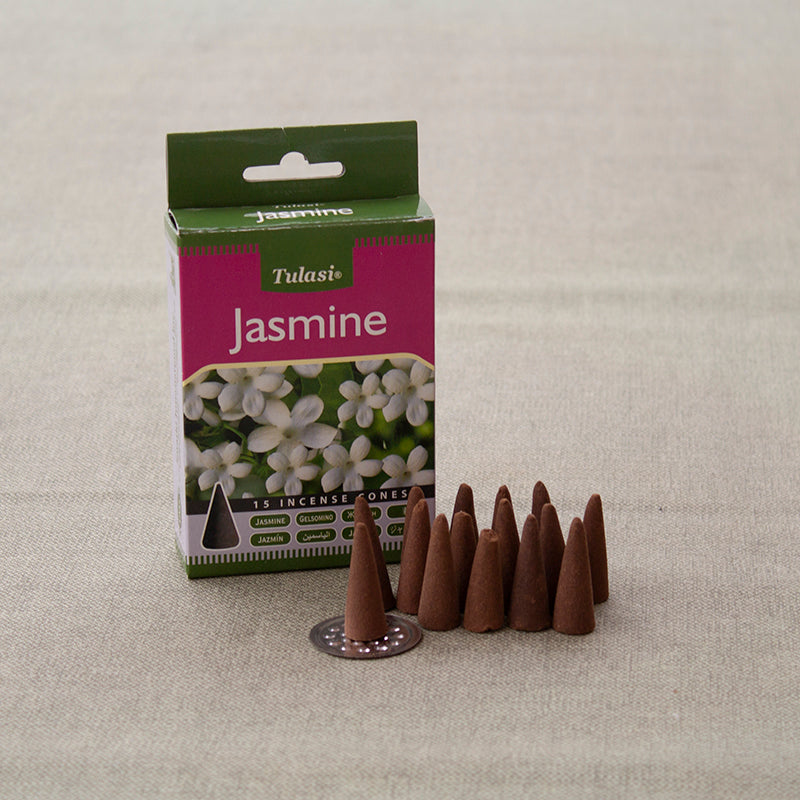 Incienso en cono de jazmín en caja lista para usar