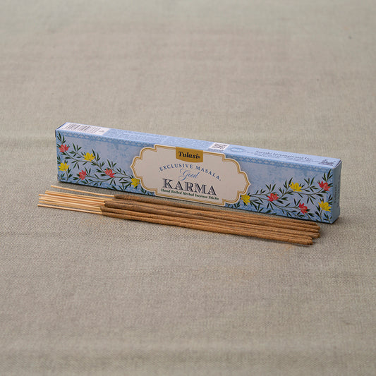 Incienso Buen Karma Tulasi en caja para limpieza energética