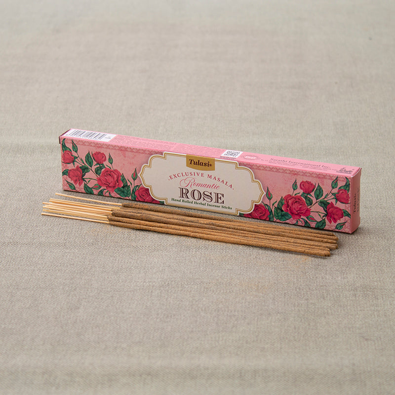 Incienso de rosas Masala Tulasi en caja, aroma floral esotérico