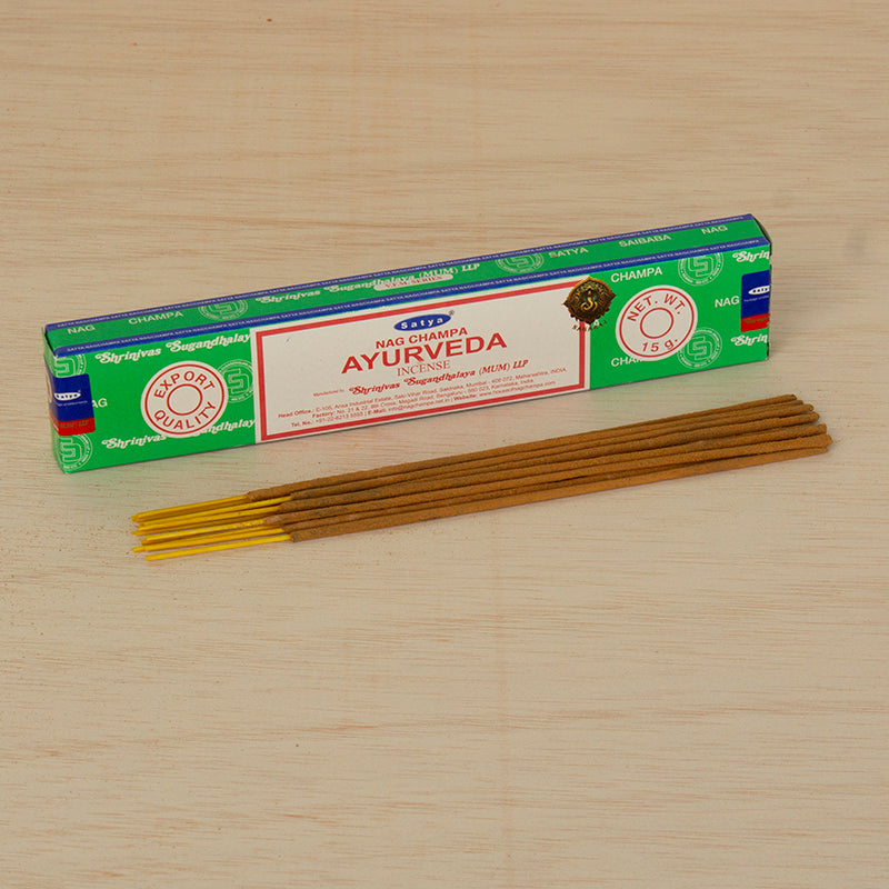 Incienso Ayurveda Satya Nag Champa en caja