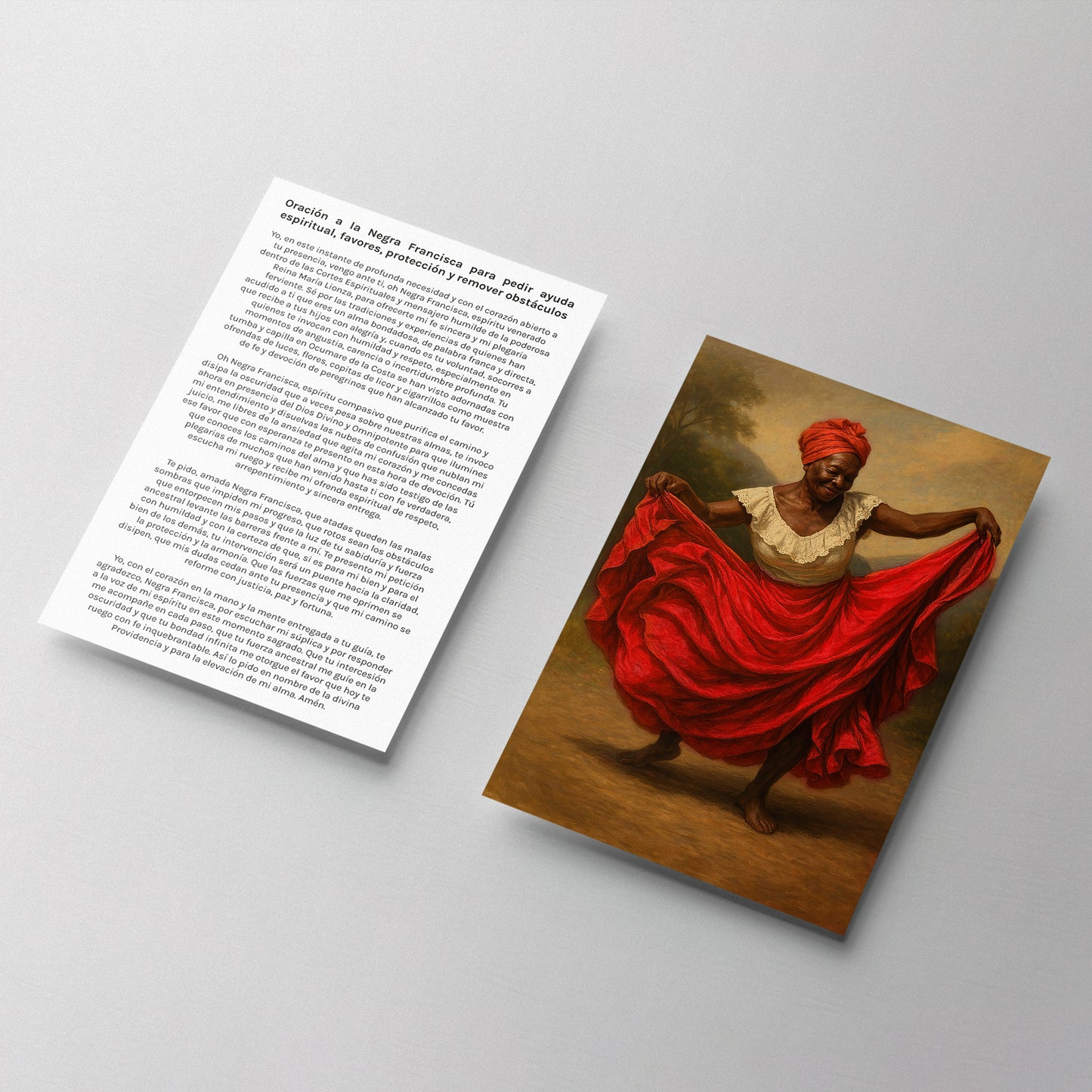 ESTAMPA NEGRA FRANCISCA MOD.2 – AYUDA, PROTECCIÓN, FAVORES Y REMOCIÓN DE OBSTÁCULOS