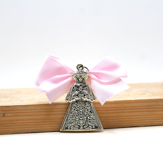 AMULETO VIRGEN DEL ROCIO DE PASTORA LAZO ROSA- CARRO DE BEBE