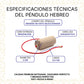 PÉNDULO HEBREO EN MADERA DE HAYA
