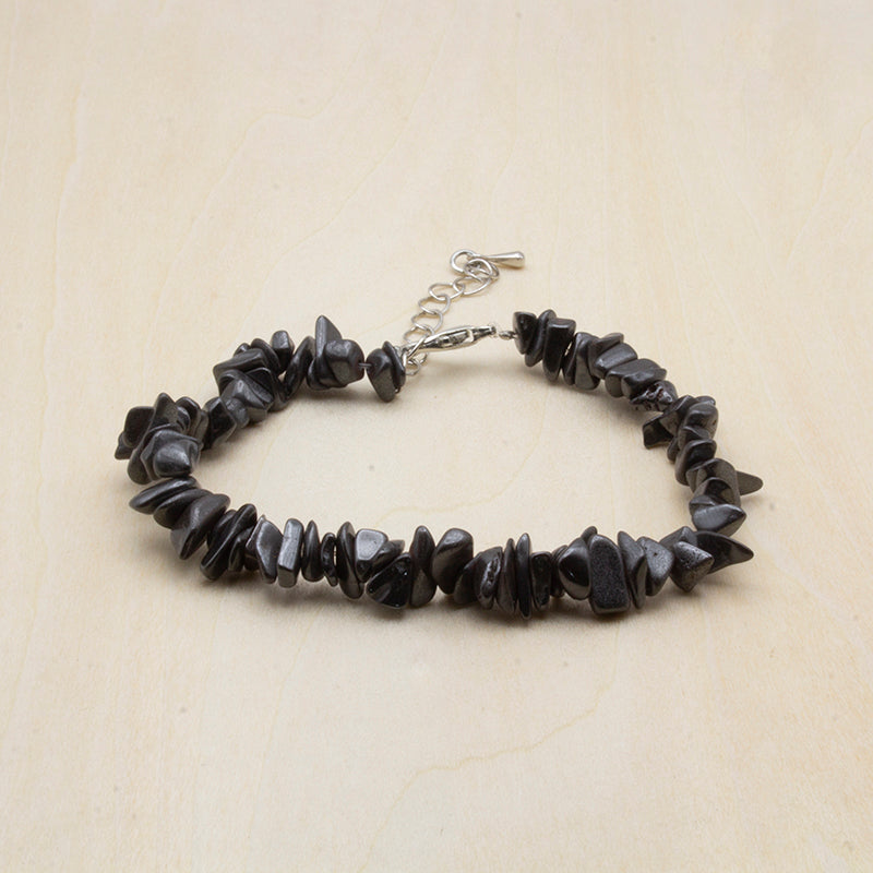 PULSERA CHIPS DE PIEDRA PIRITA – PROPULSOR DE ABUNDANCIA Y PROTECCIÓN