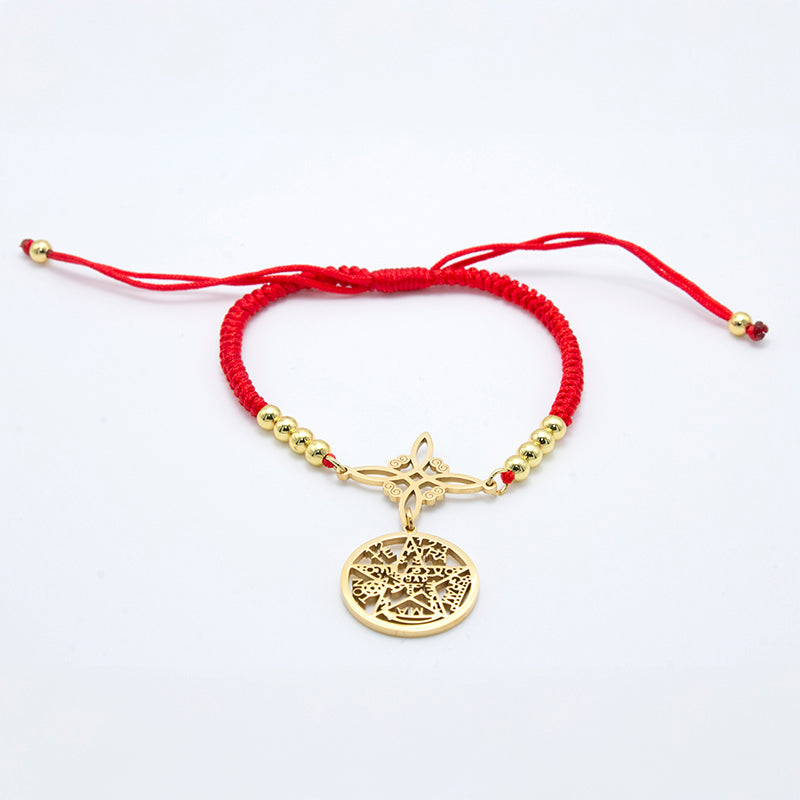 PULSERA TETRAGRÁMATON Y NUDO DE BRUJA – FUERZA, PROTECCIÓN Y ESCUDO CONTRA ENERGÍAS NEGATIVAS