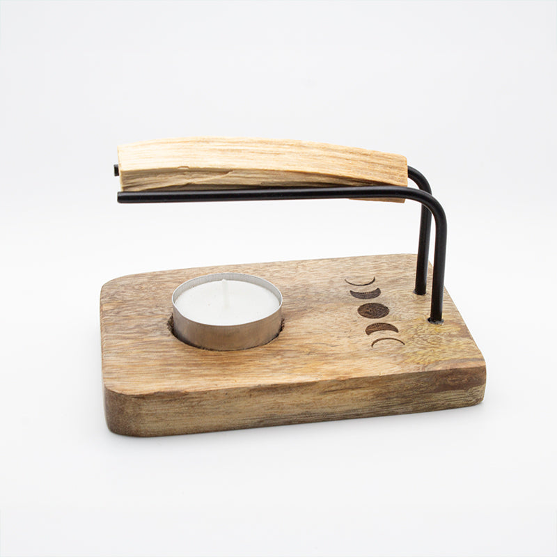 SOPORTE QUEMADOR PARA PALO SANTO DE MADERA NATURAL – EQUILIBRIO, LIMPIEZA Y ARMONÍA EN TUS RITUALES