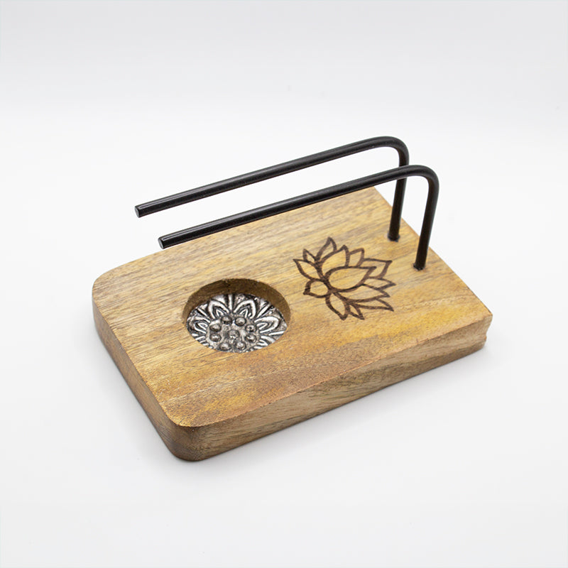 SOPORTE QUEMADOR PARA PALO SANTO DE MADERA NATURAL – EQUILIBRIO, LIMPIEZA Y ARMONÍA EN TUS RITUALES