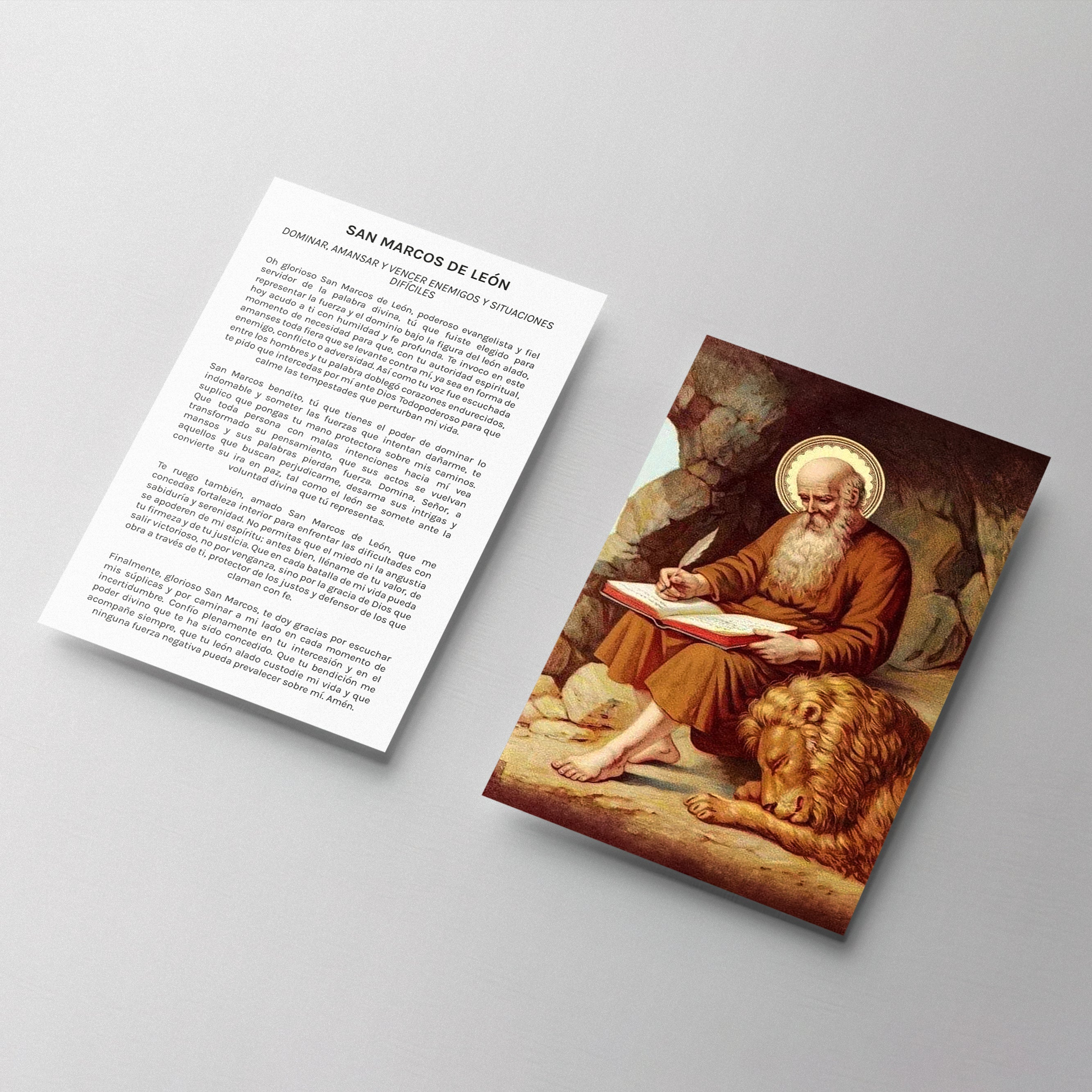 ESTAMPA SAN MARCOS DE LEÓN MOD.3 PARA DOMINAR, AMANSAR Y VENCER ENEMIGOS Y PROTEGERTE DE SITUACIONES DIFÍCILES